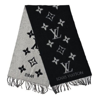 Louis Vuitton Cashmere Monogram Reykjavik Scarf Black 2 of 3