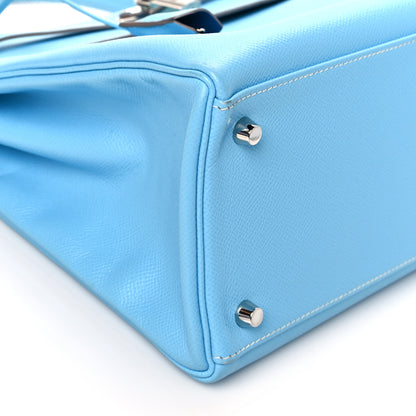 Hermes Epsom Candy Kelly Retourne 32 Celeste Mykonos 8 of 10