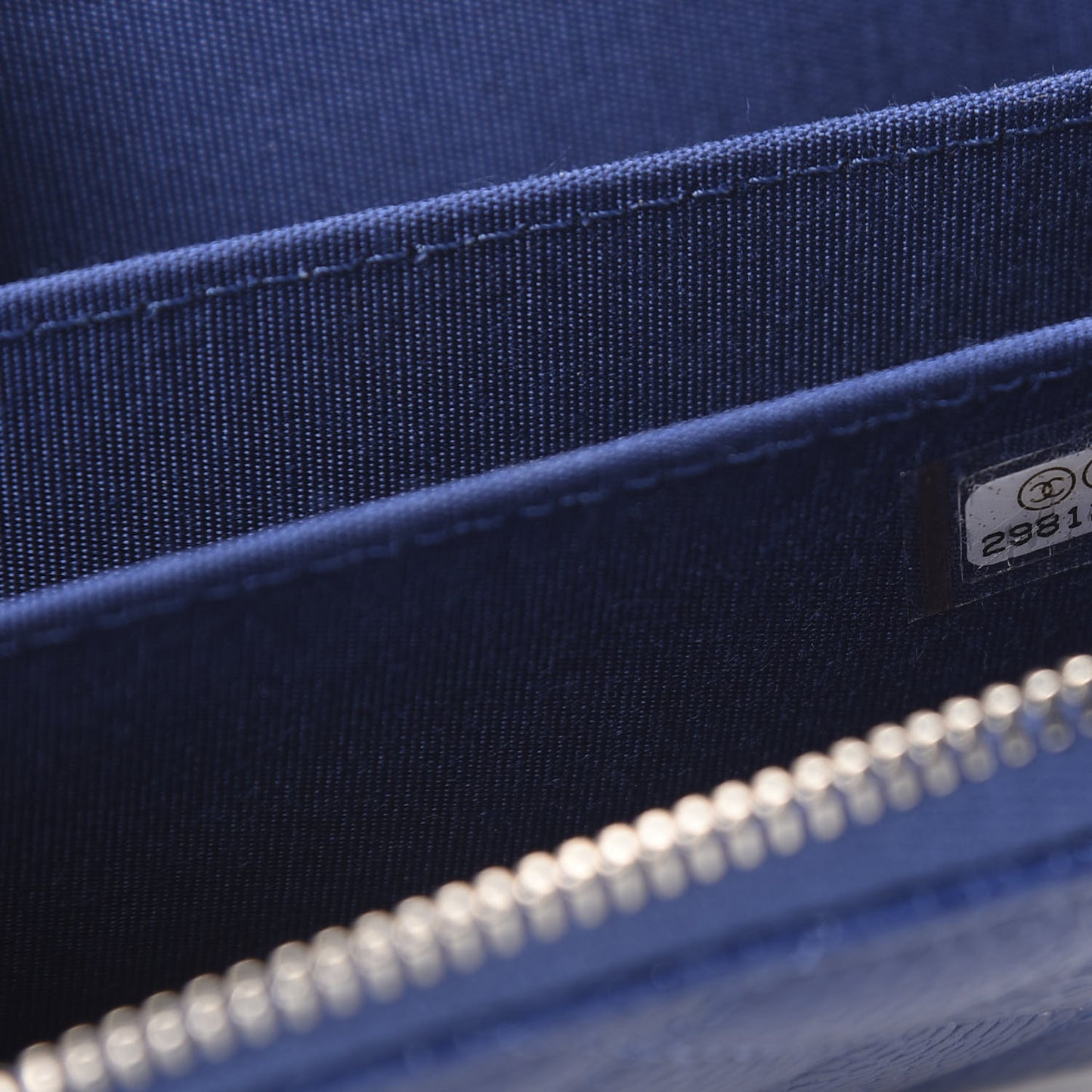 Caviar Quilted Incognito Zip Coin Purse Blue