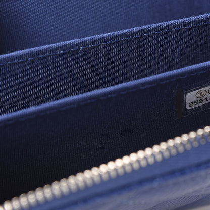 Chanel Caviar Quilted Incognito Zip Coin Purse Blue 7 of 8