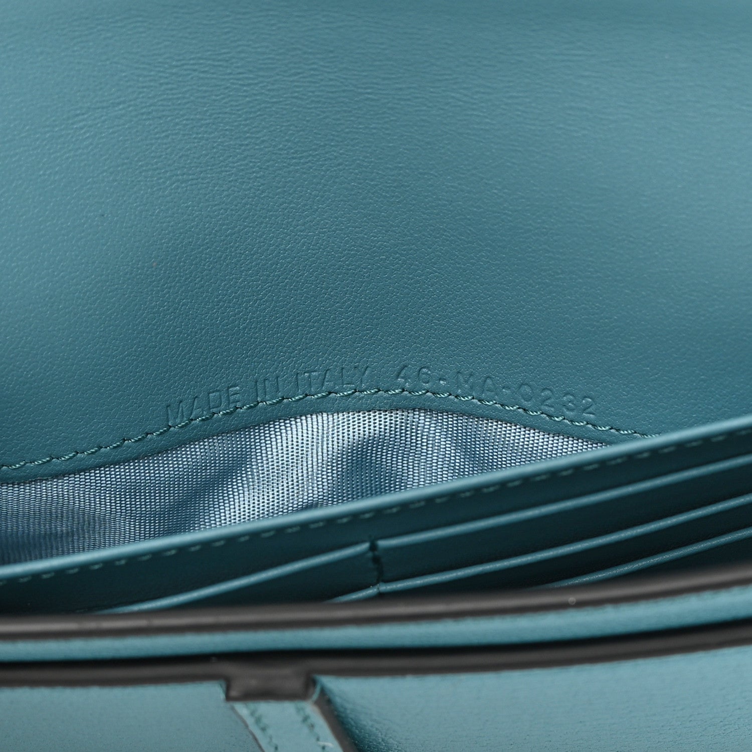 Christian Dior Goatskin Saddle Long Wallet With Chain Blue 9 of 16