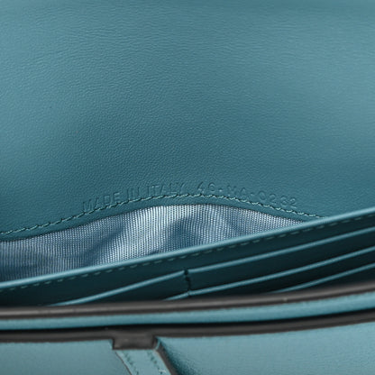 Christian Dior Goatskin Saddle Long Wallet With Chain Blue 9 of 16