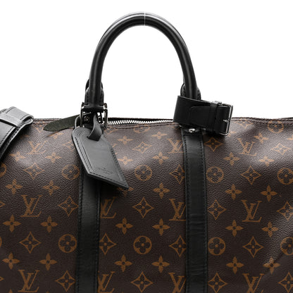 Louis Vuitton Monogram Macassar Keepall Bandouliere 45 7 of 11