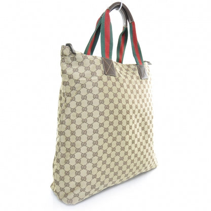 Gucci GG Monogram Large Web Handle Vertical Tote Dark Brown 2 of 9