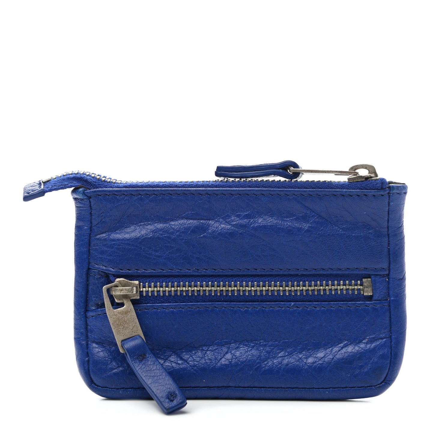 Agneau Arena Classic Hardware Tokyo Wallet Bleu Cobalt