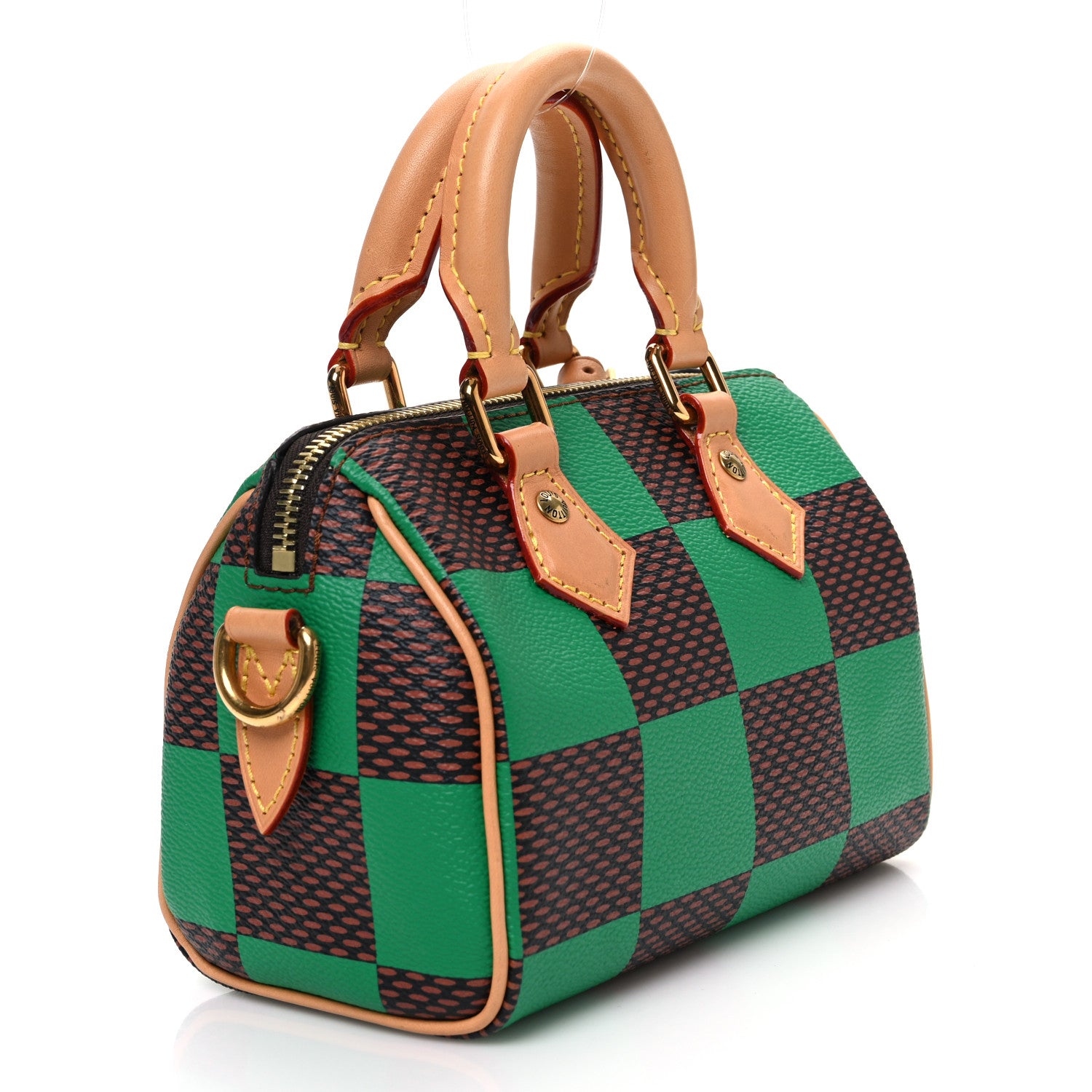 Louis Vuitton Damier Pop Speedy Bandouliere 18 Green 3 of 11