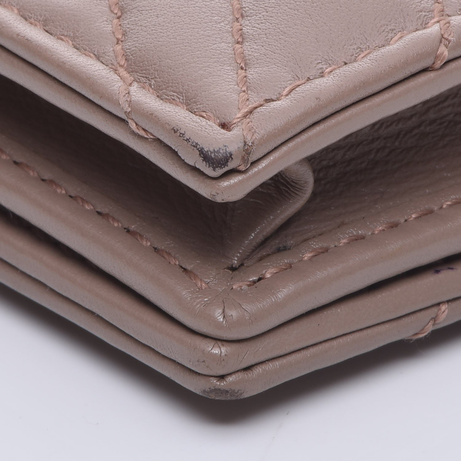 Gucci Calfskin Matelasse GG Marmont Card Case Porcelain Rose 7 of 12
