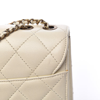 Chanel Sheepskin Quilted Beauty Lock Flap White 8 of 31