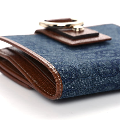 Gucci Denim Interlocking G Wallet Blue Tea Cuir 8 of 10