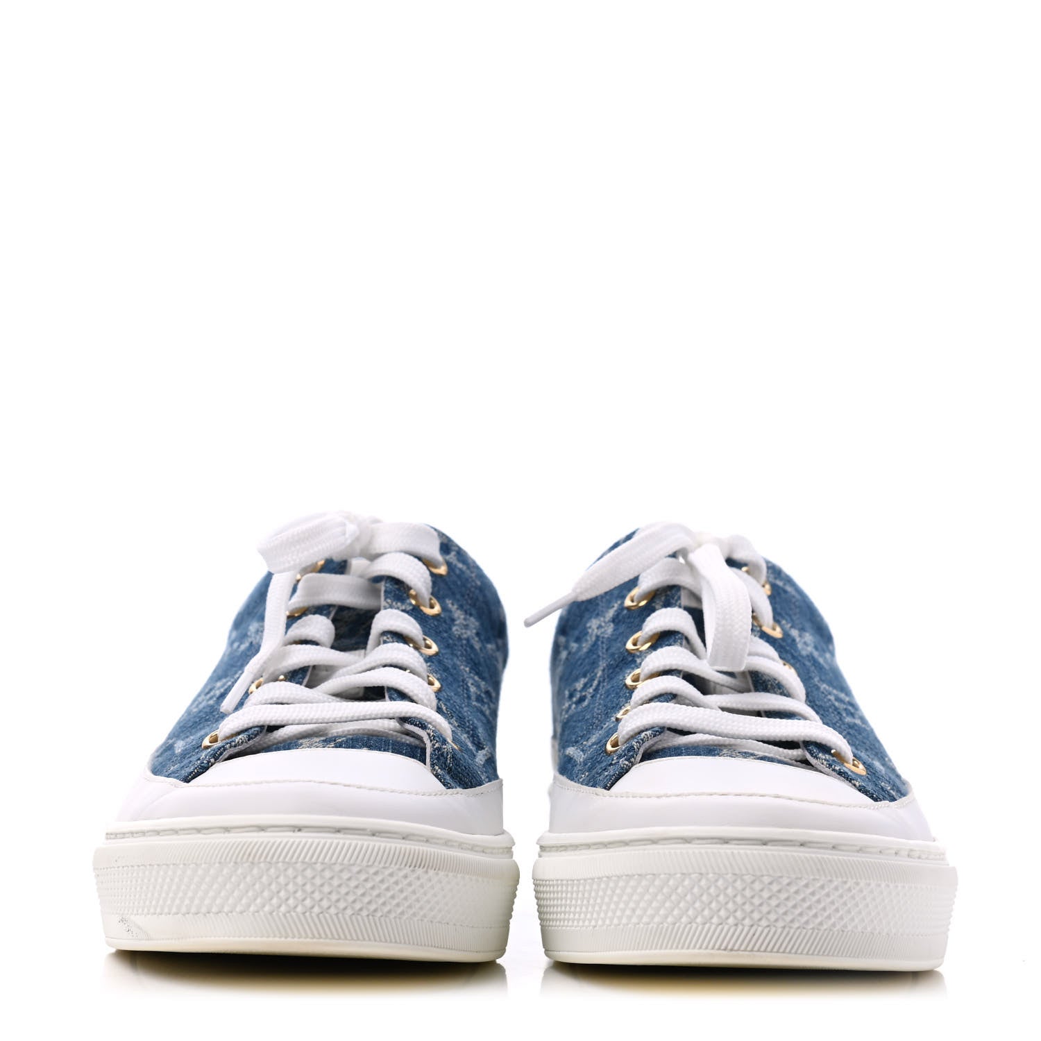 Louis Vuitton Denim Monogram Stellar Sneakers 37.5 Bleu Jeans Blue 2 of 16