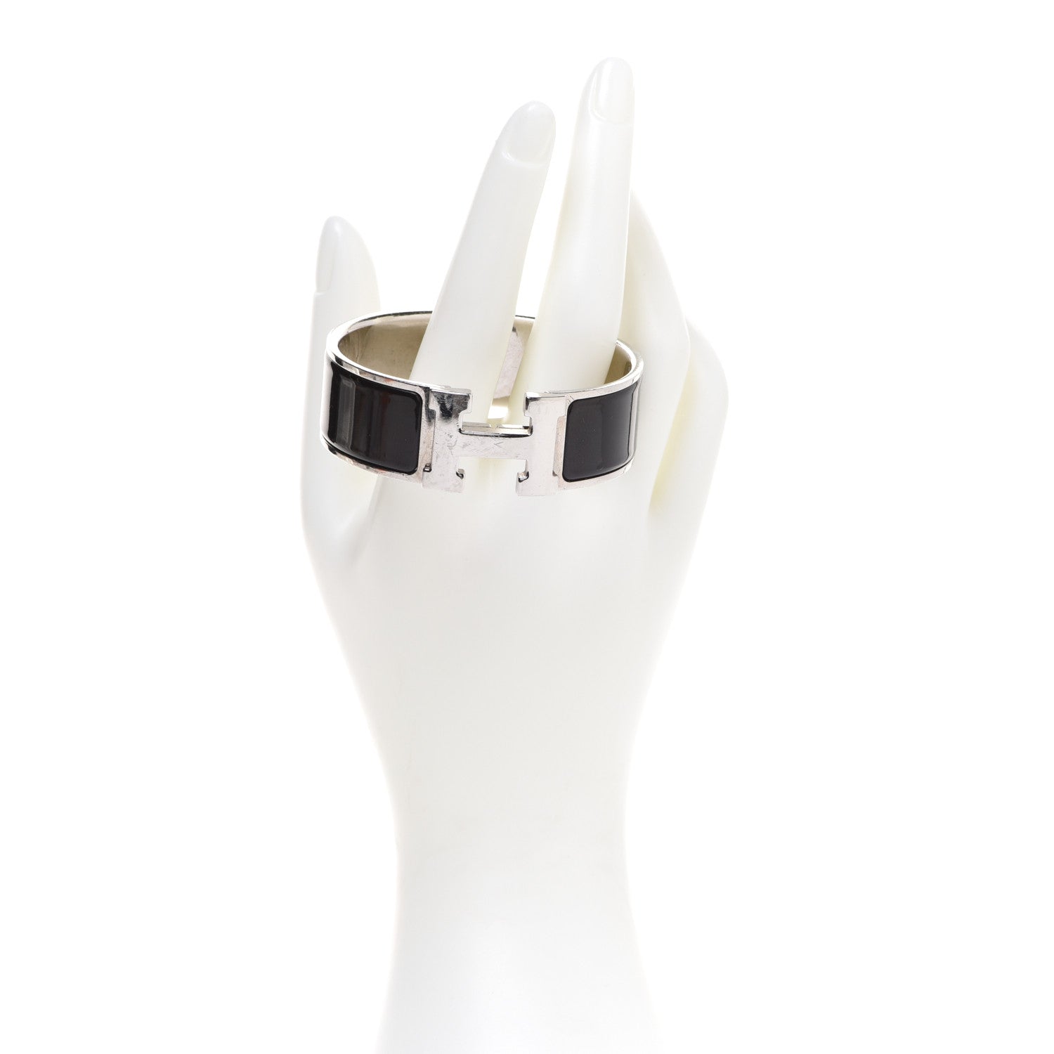 Hermes Enamel Wide Clic Clac H Bracelet PM Black 2 of 6
