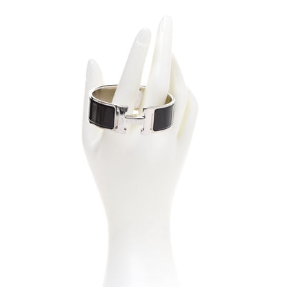 Hermes Enamel Wide Clic Clac H Bracelet PM Black 2 of 6