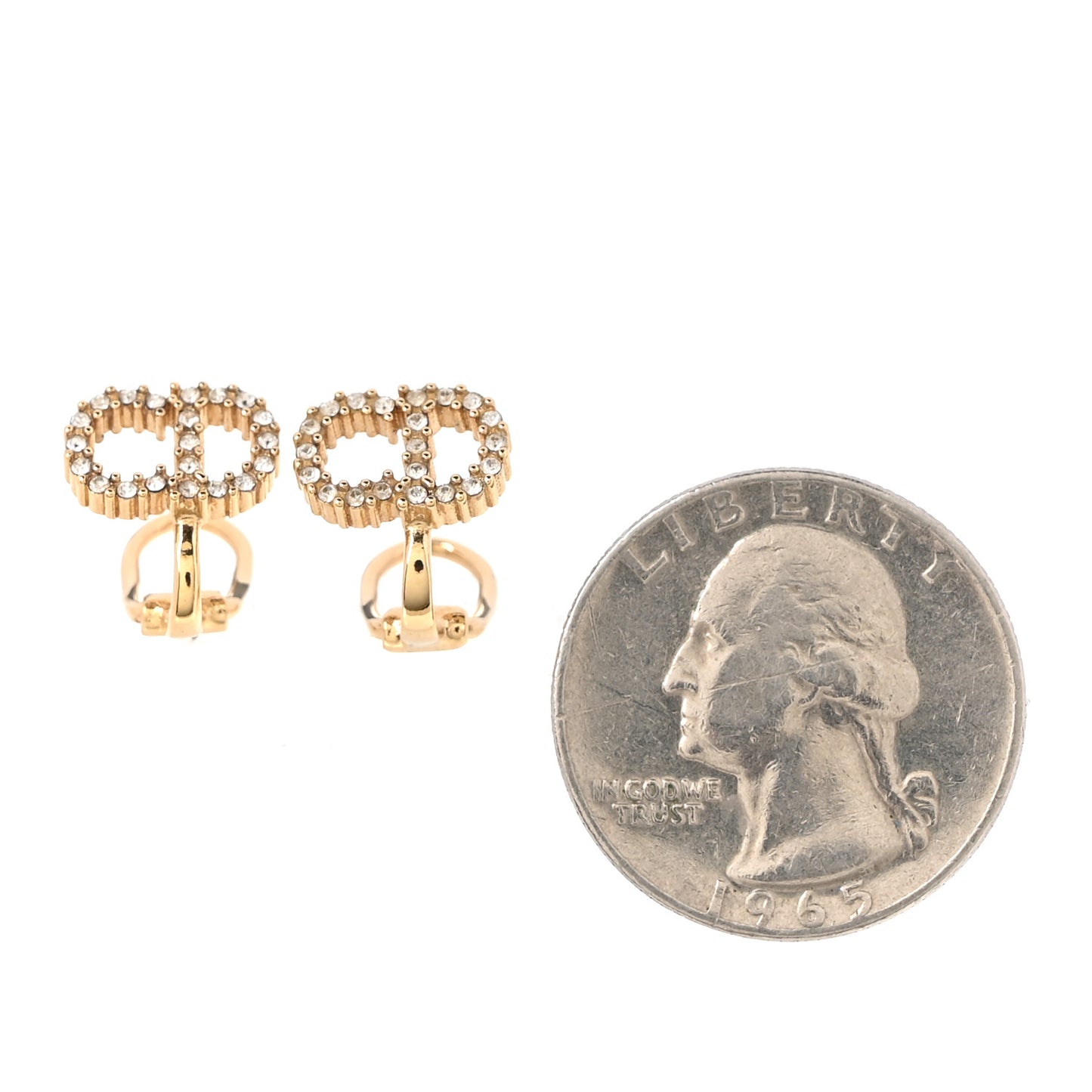 Crystal Clair D Lune Clip On Earrings Gold