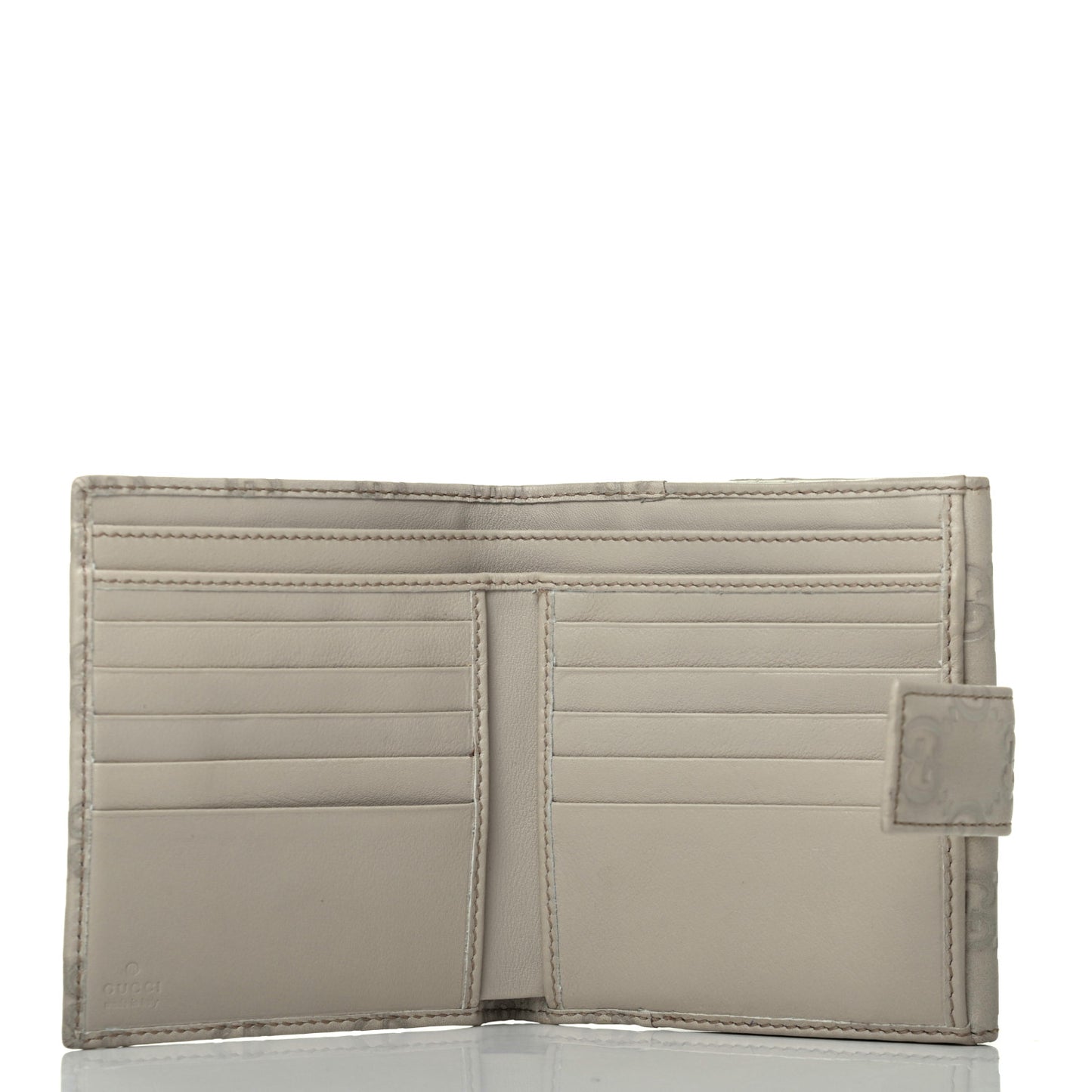 Guccissima Princy French Flap Wallet Off White