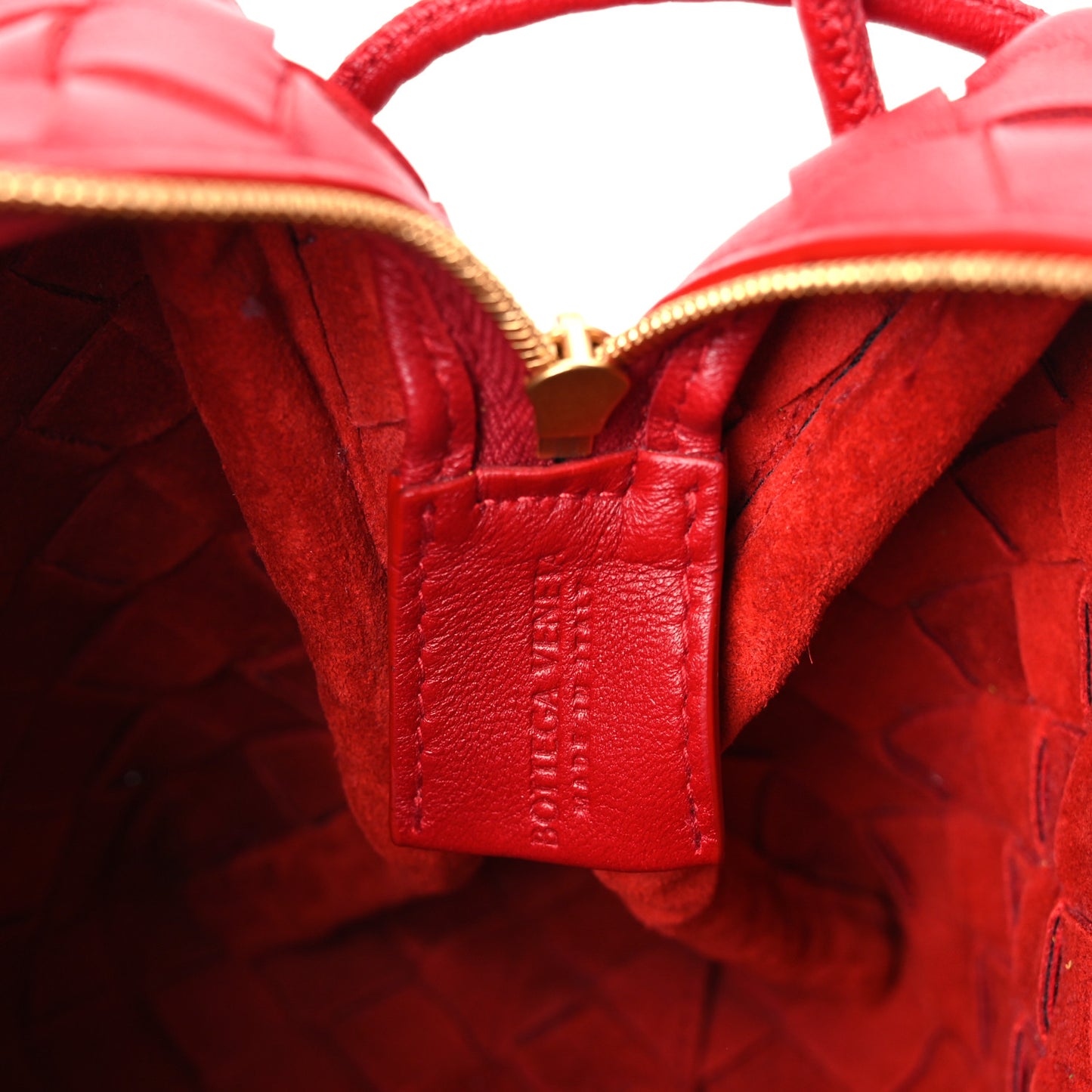 Nappa Intrecciato Small Loop Camera Bag Apple Candy