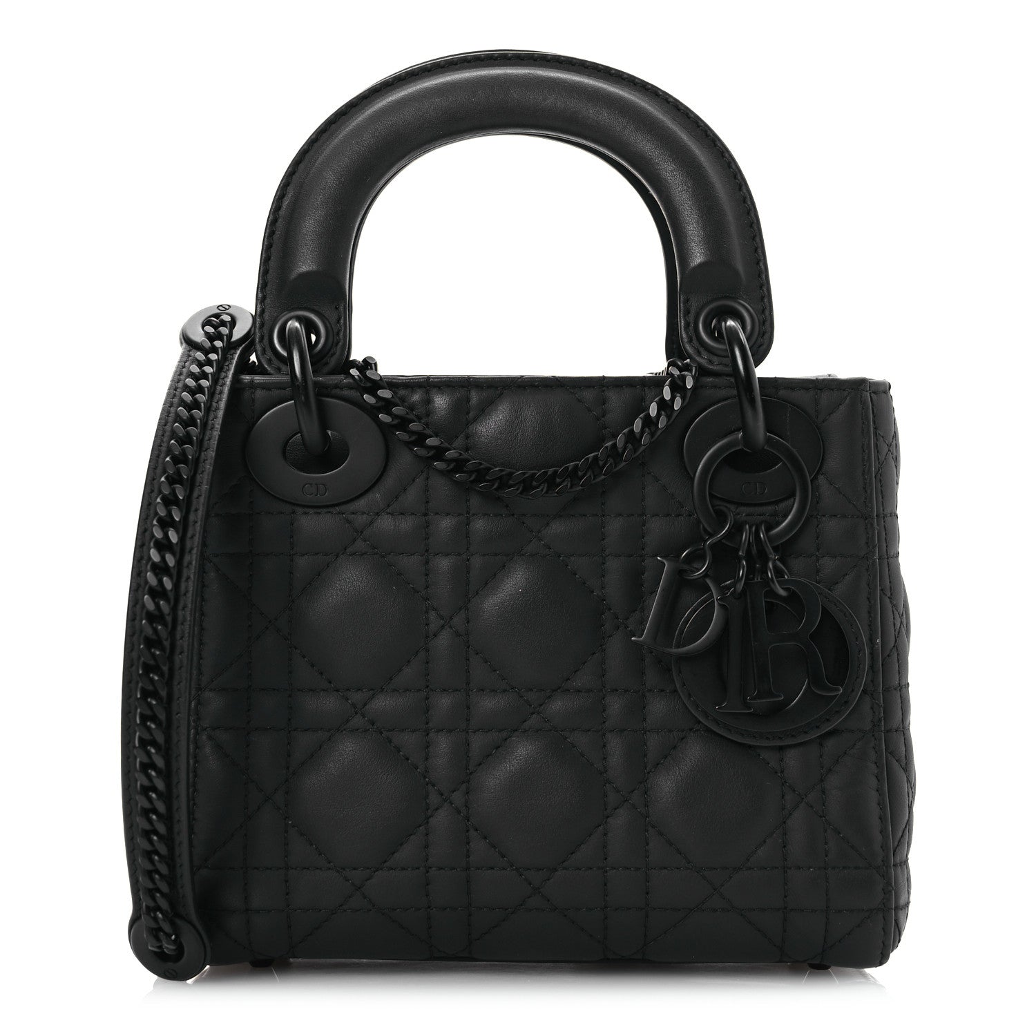 Christian Dior Ultra Matte Calfskin Cannage Mini Lady Dior Black 1 of 15
