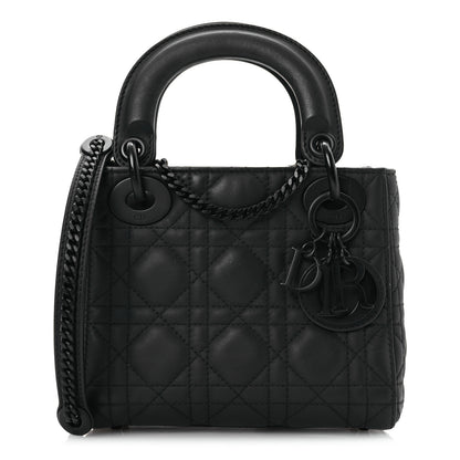 Christian Dior Ultra Matte Calfskin Cannage Mini Lady Dior Black 1 of 15