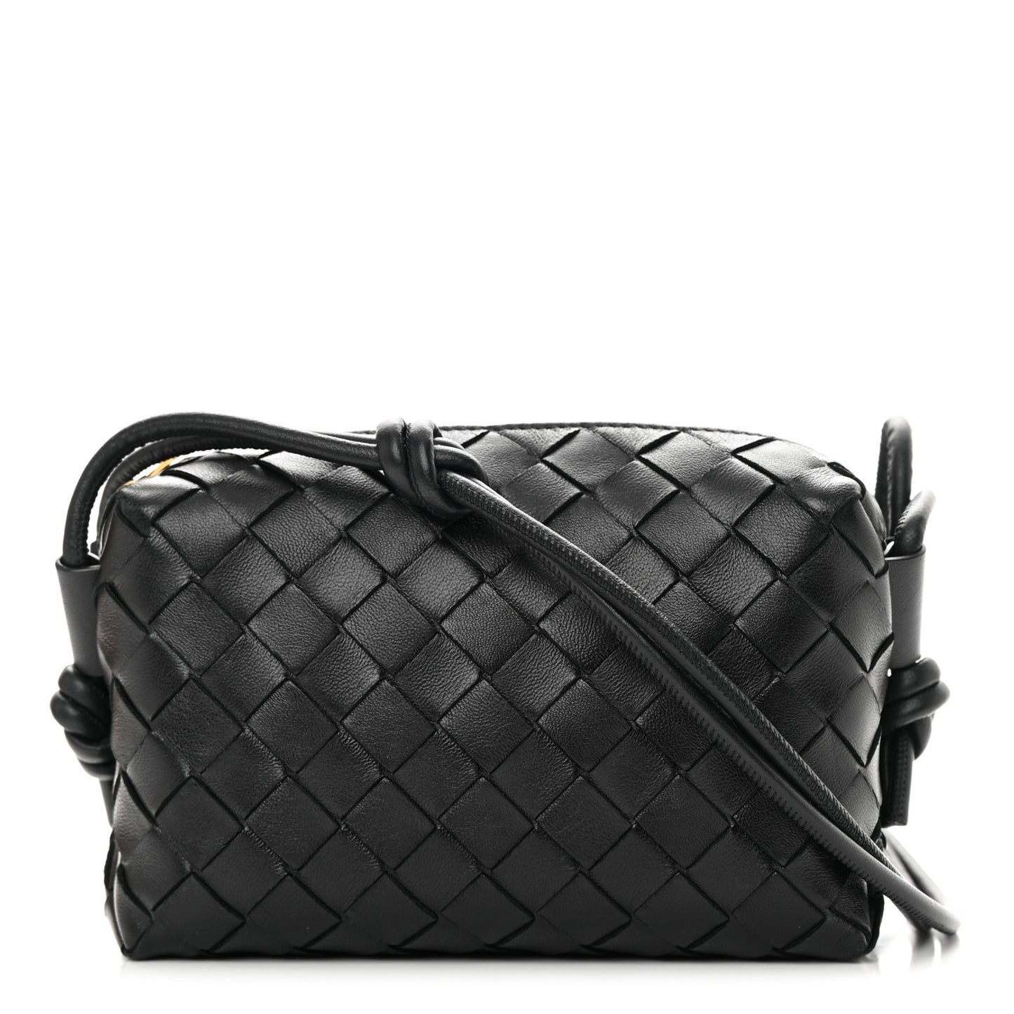 Nappa Intrecciato Mini Loop Camera Bag Black