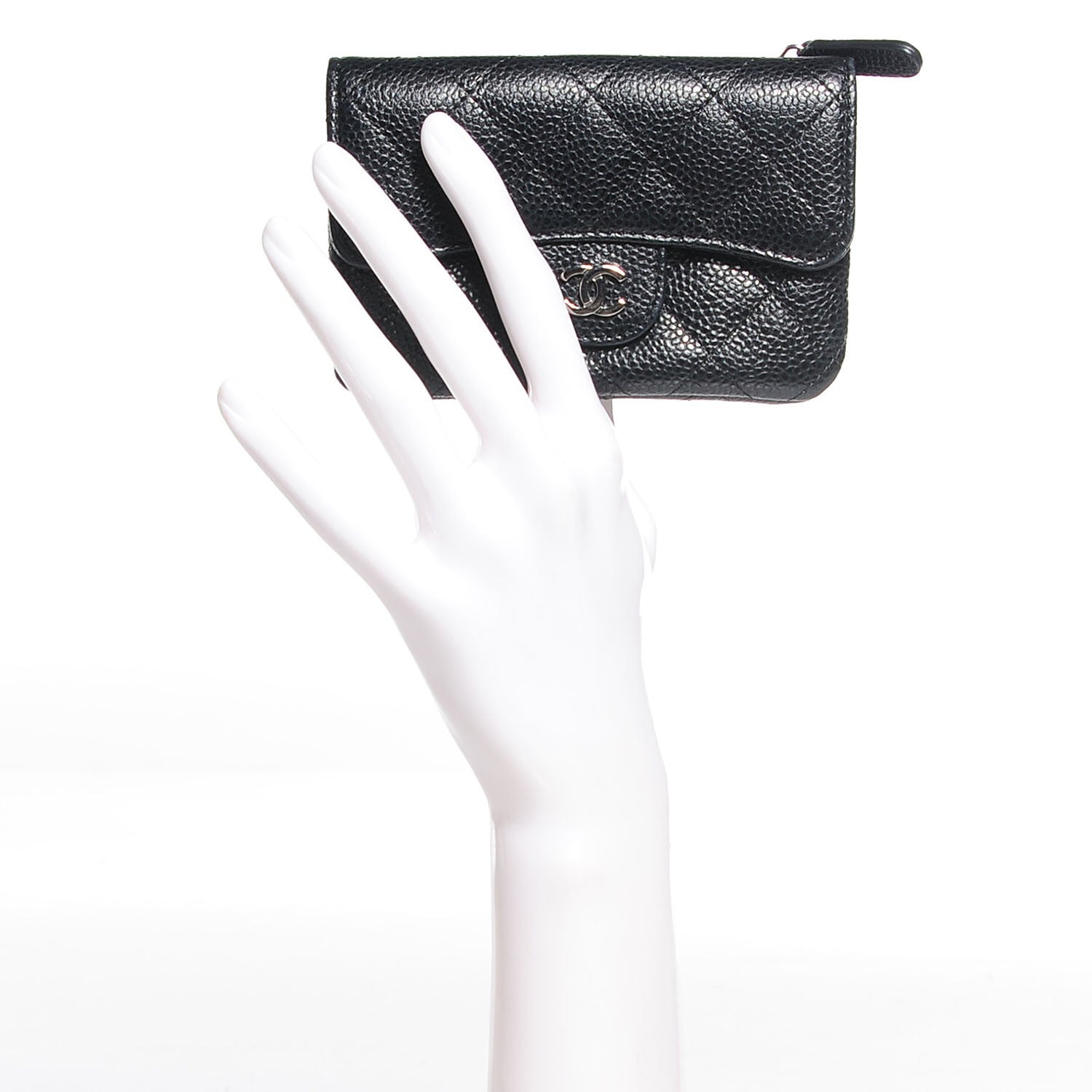 Chanel Caviar Quilted Coin Purse Black 2 of 9