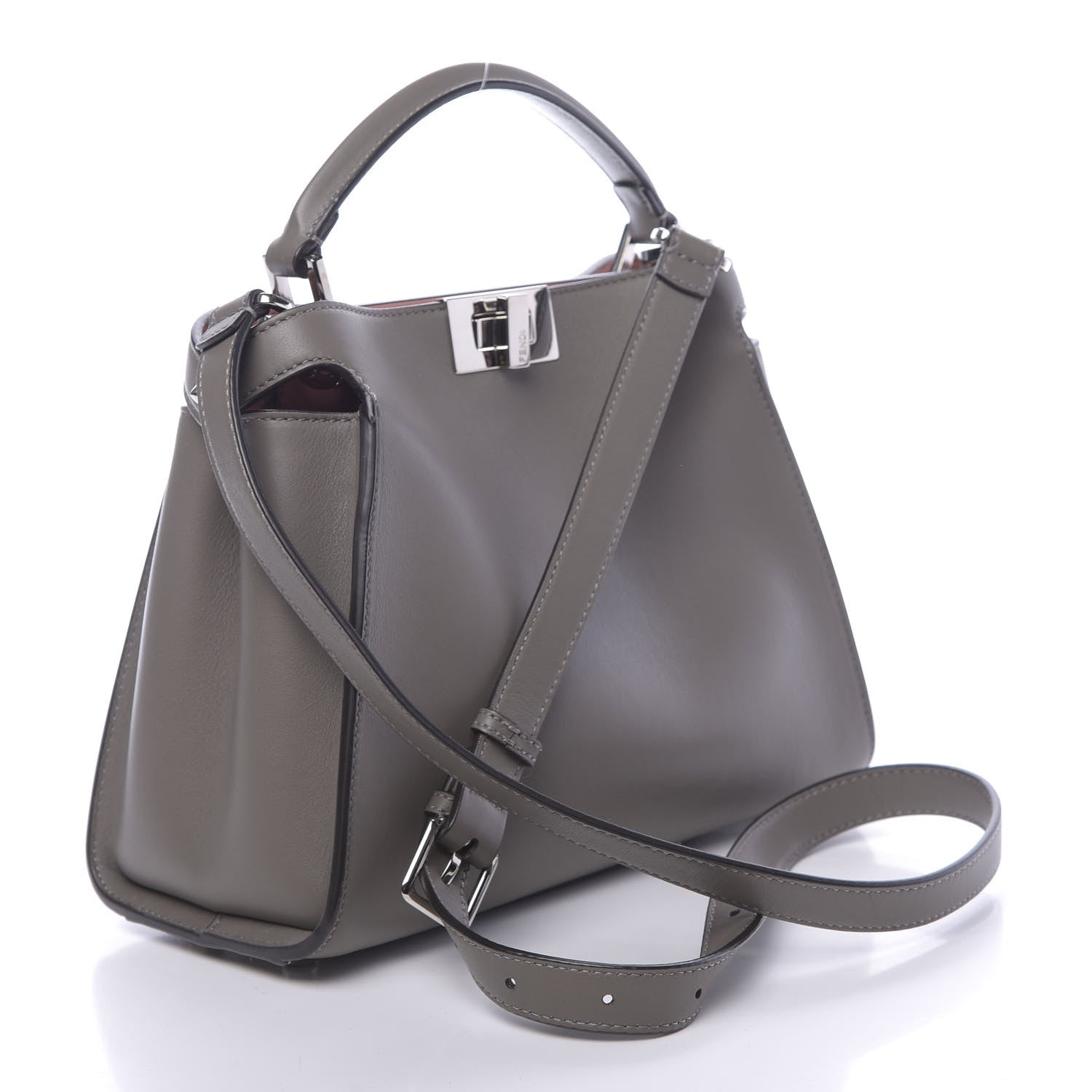 Fendi Vitello Tahiti Burro Medium Peekaboo Iconic Essentially Satchel Foresta Macaron 4 of 11