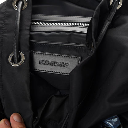 Burberry Nylon Logo Print Medium Rucksack Backpack Black 7 of 10