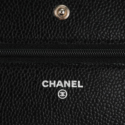 Chanel Caviar Quilted Wallet On Chain WOC Black 6 of 8