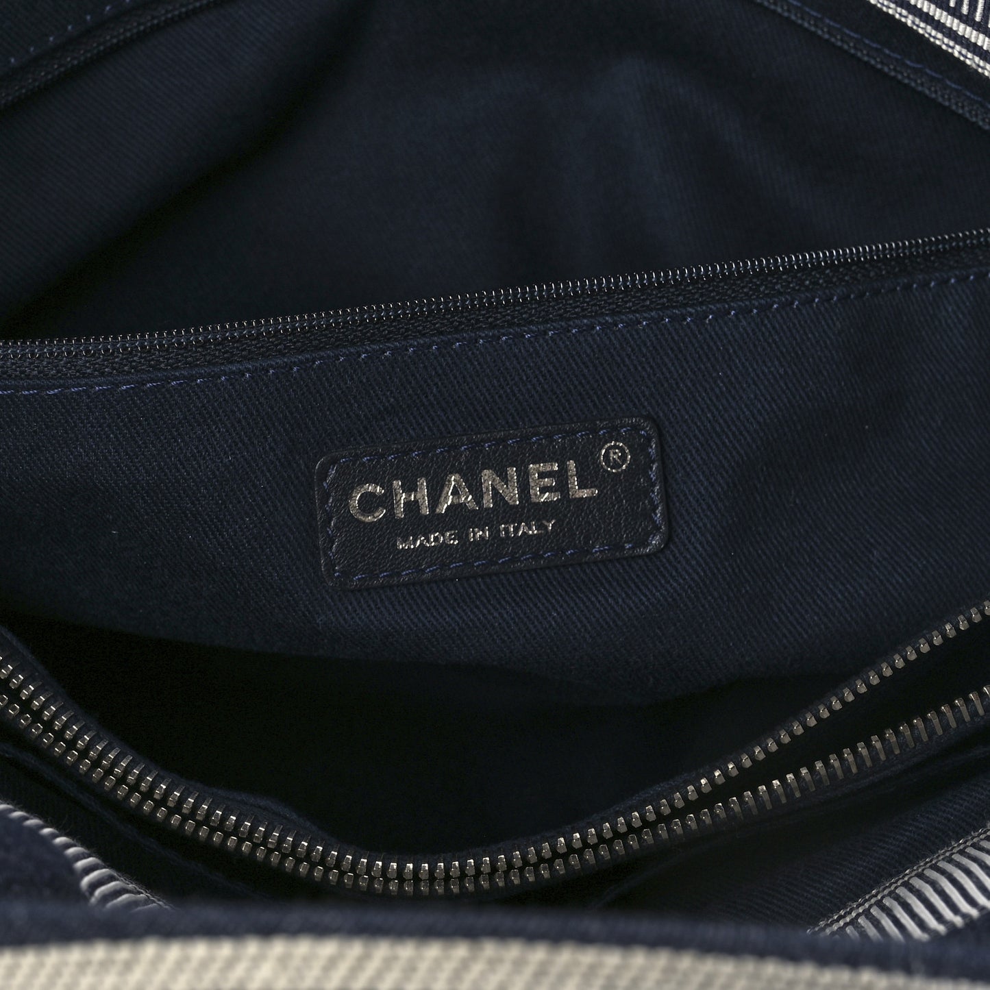 Denim Large Shopping Tote Blue