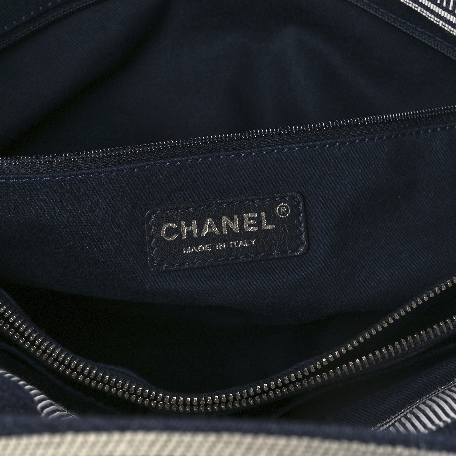 Chanel Denim Large Shopping Tote Blue 6 of 11