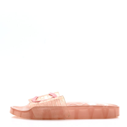Chanel PVC Transparent CC Flat Slide Sandals 37 Pink 1 of 8