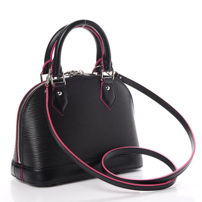 Louis Vuitton Epi Alma BB Black Hot Pink 4 of 8