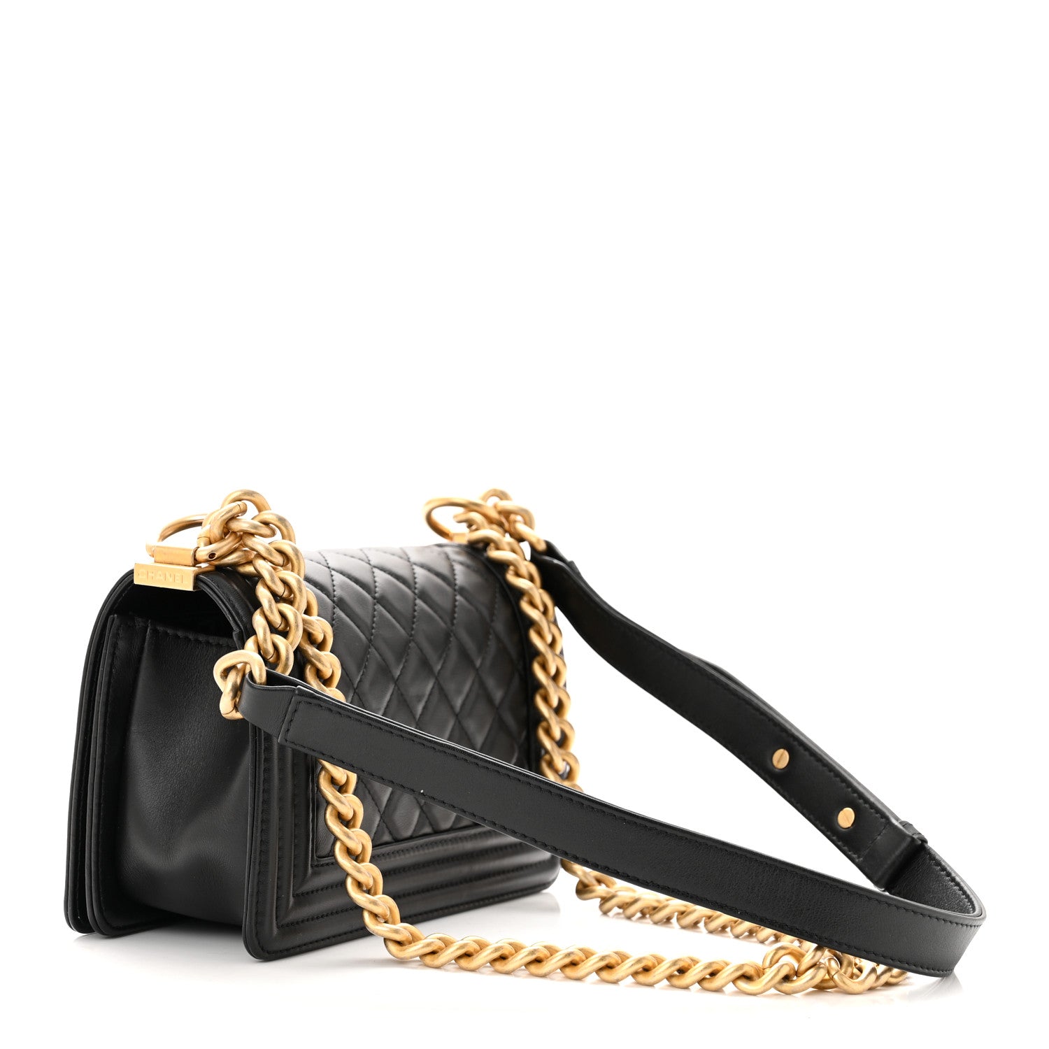 Chanel Lambskin Quilted Small Boy Flap Black 3 of 10