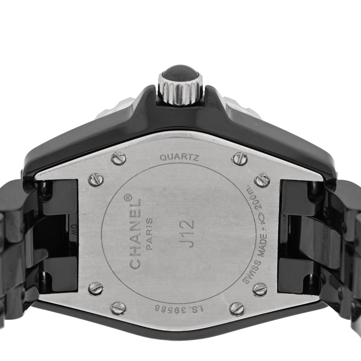Chanel Stainless Steel Ceramic Ruby 33mm J12 Quartz Watch Black 4 of 4