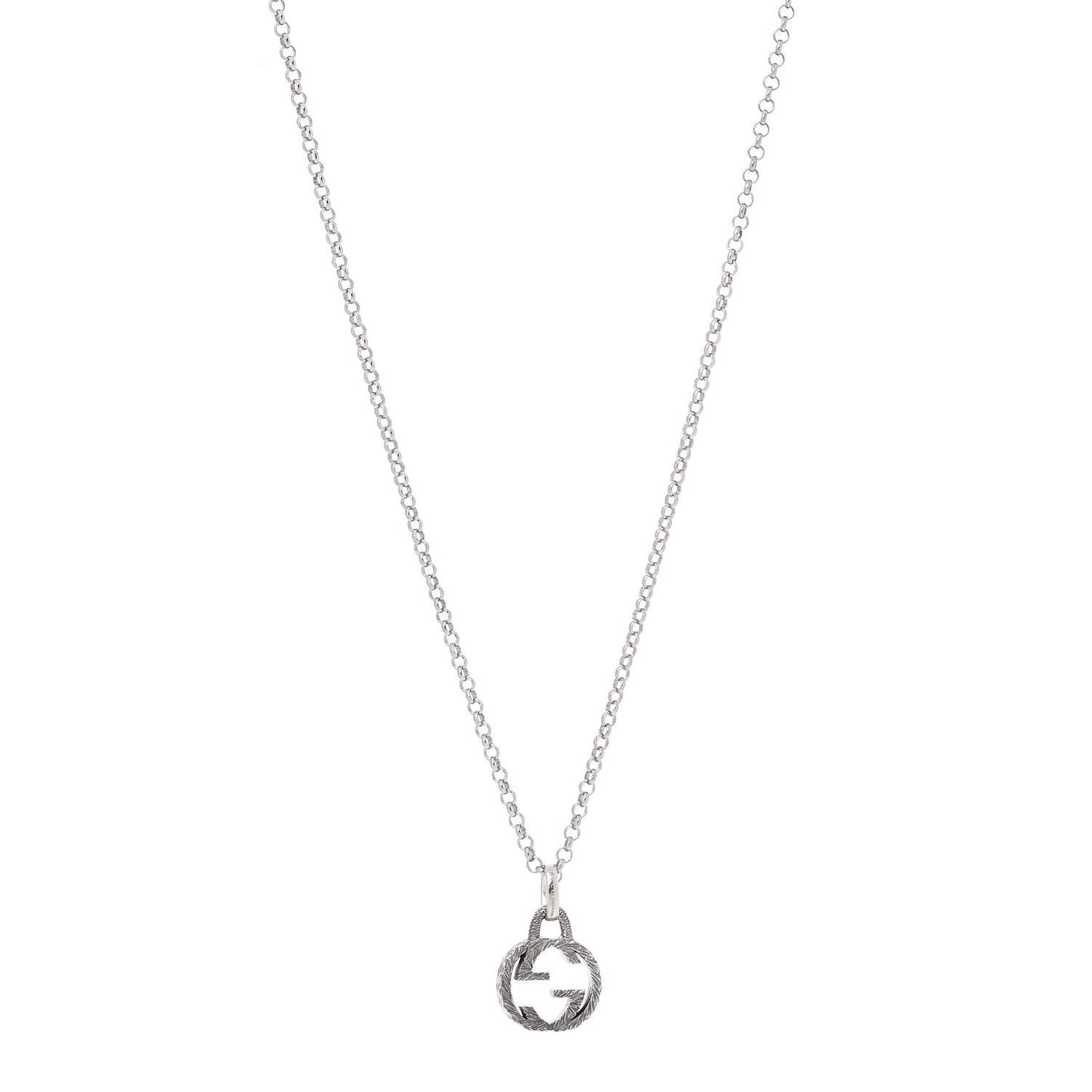 Sterling Silver Interlocking G Pendant Necklace