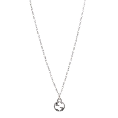 Gucci Sterling Silver Interlocking G Pendant Necklace 1 of 5