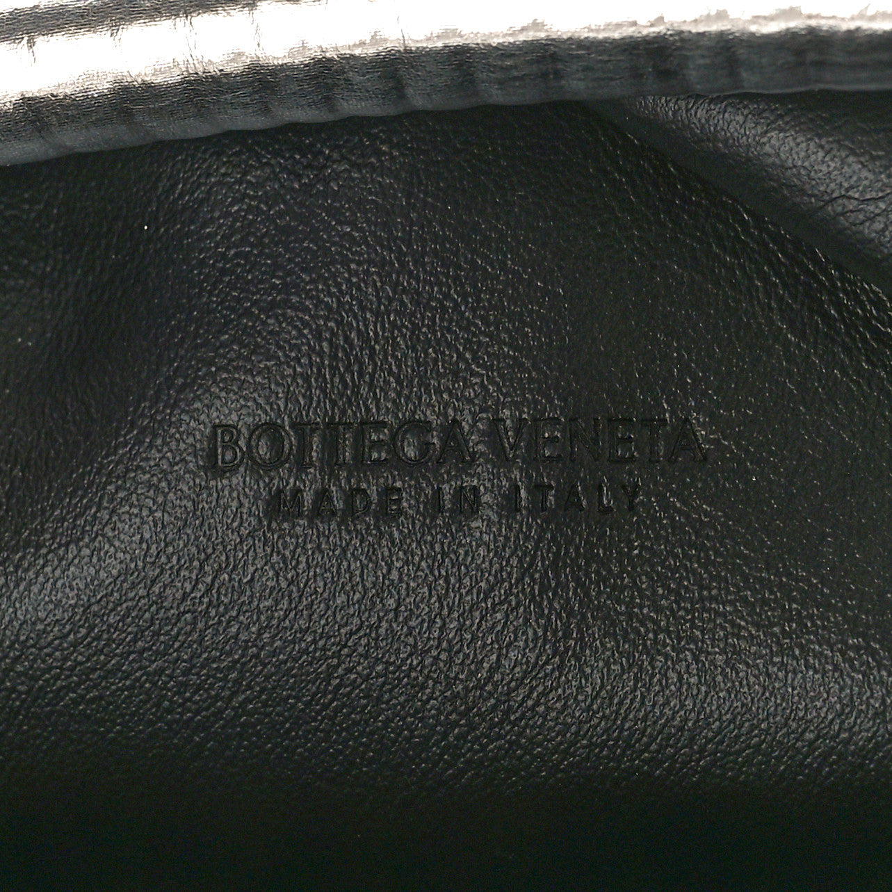 Metallic Bark Calfskin The Mini Pouch Silver