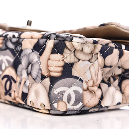 Chanel Nylon Quilted Medium Cat Emoticon Double Flap Navy Gold 9 of 11