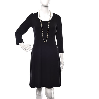 Chanel Graduated Pearl Crystal CC Long Necklace Silver 2 of 5