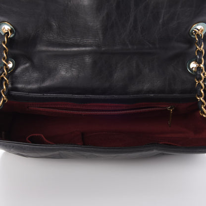 Chanel Aged Calfskin Quilted Medium Pondichery Flap Black 5 of 9