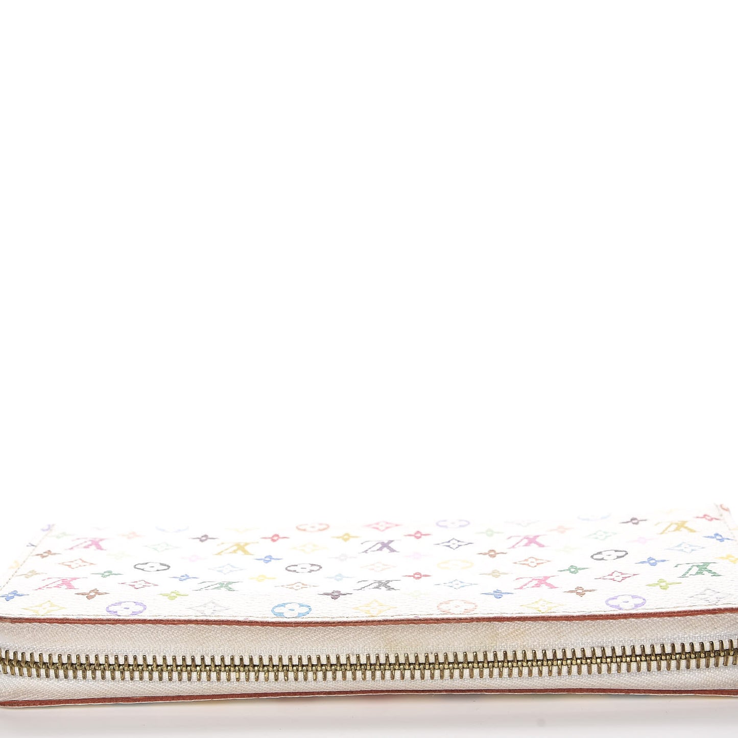 Monogram Multicolor Zippy Wallet White