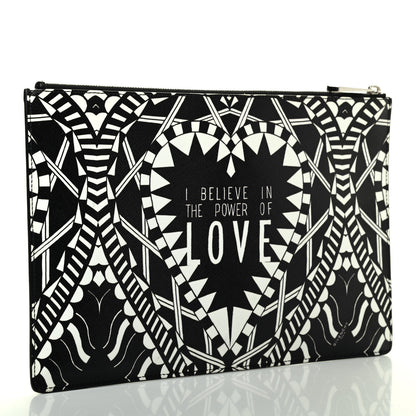 Givenchy Calfskin Power of Love Print Medium Pouch Black 2 of 4