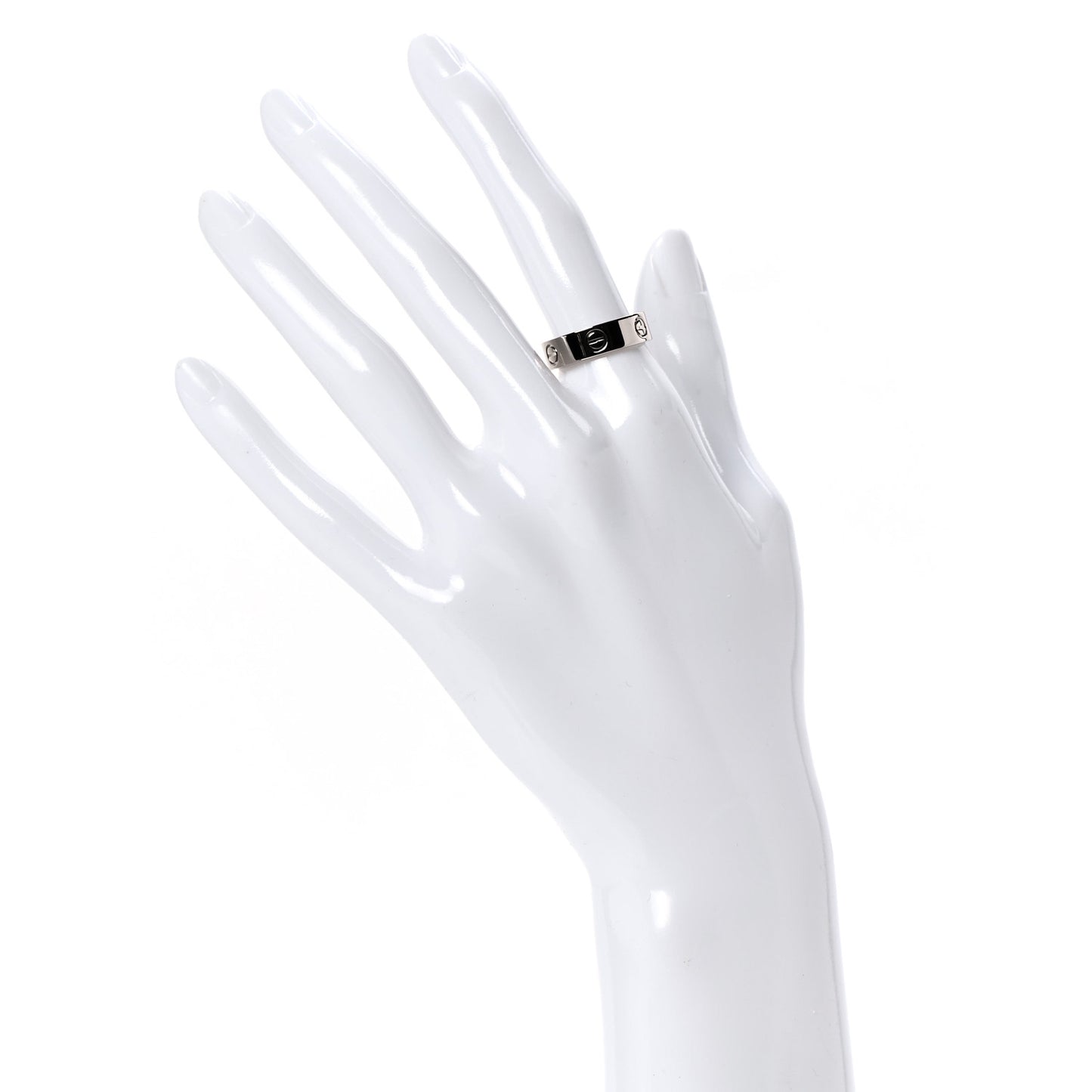18K White Gold 5.5mm LOVE Ring 53 6.25