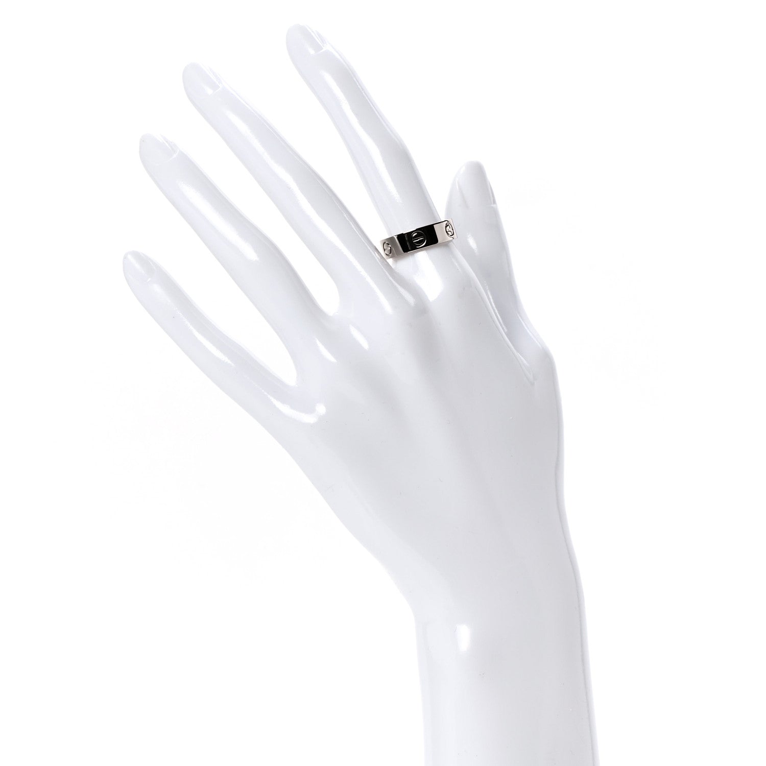 Cartier 18K White Gold 5.5mm LOVE Ring 53 6.25 2 of 5