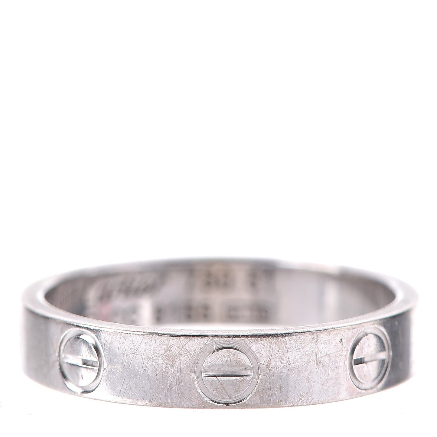 18K White Gold 3.5mm LOVE Wedding Band Ring 51 5.75