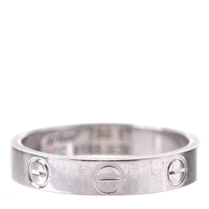 Cartier 18K White Gold 3.5mm LOVE Wedding Band Ring 51 5.75 4 of 7