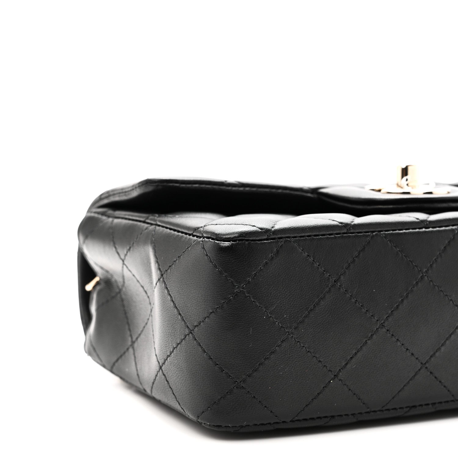 Chanel Lambskin Quilted Mini Rectangular Flap Black 9 of 11