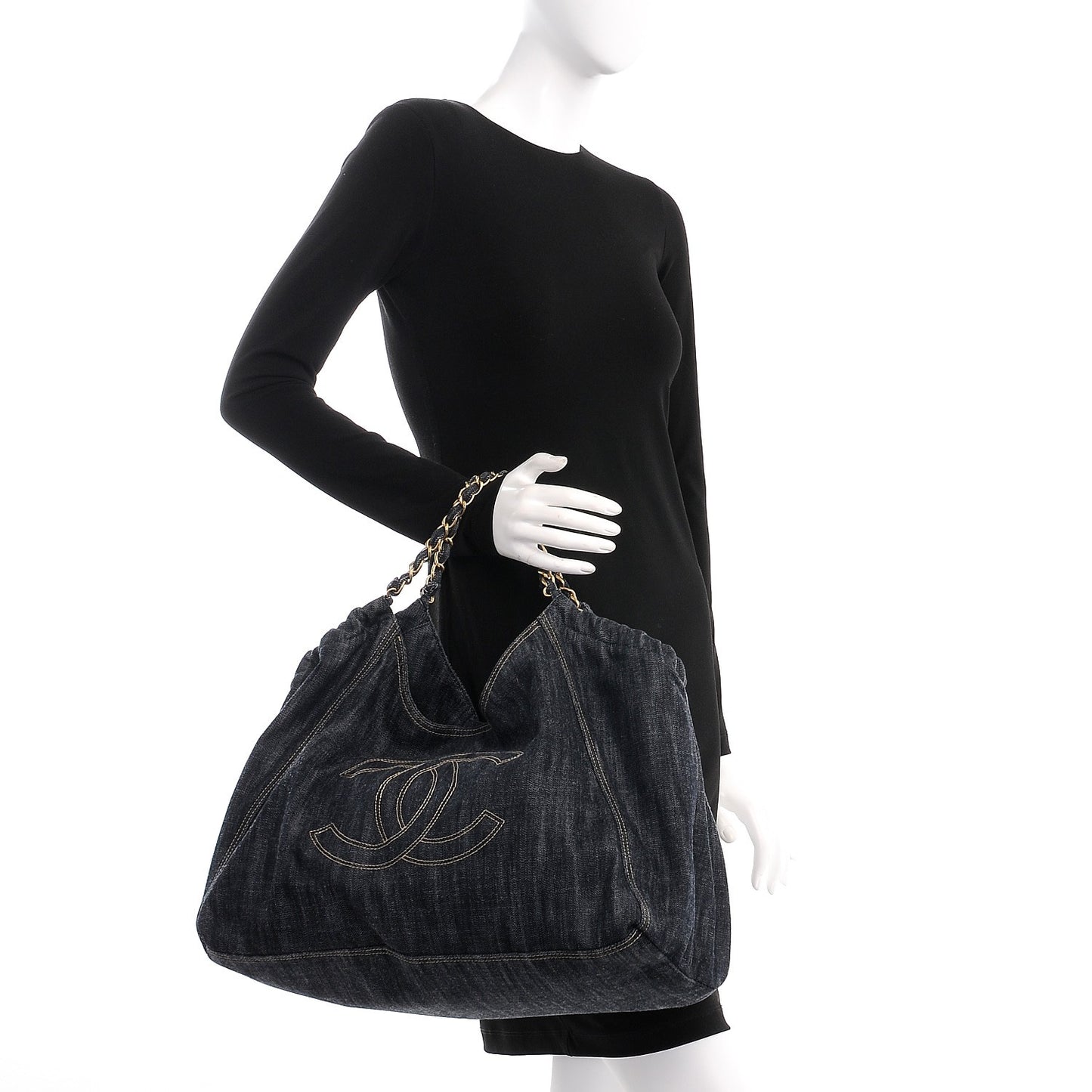 Denim XL Coco Cabas Tote Dark Blue