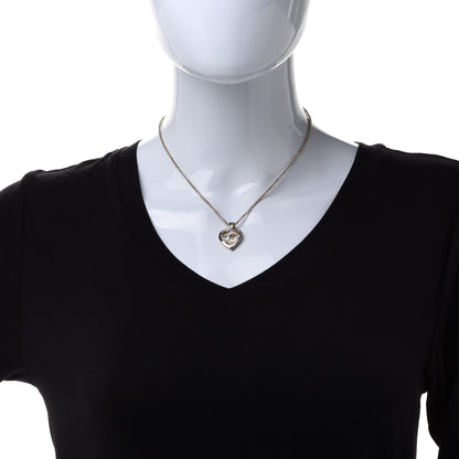 Chanel CC Heart Chain Pendant Necklace Gold 2 of 6