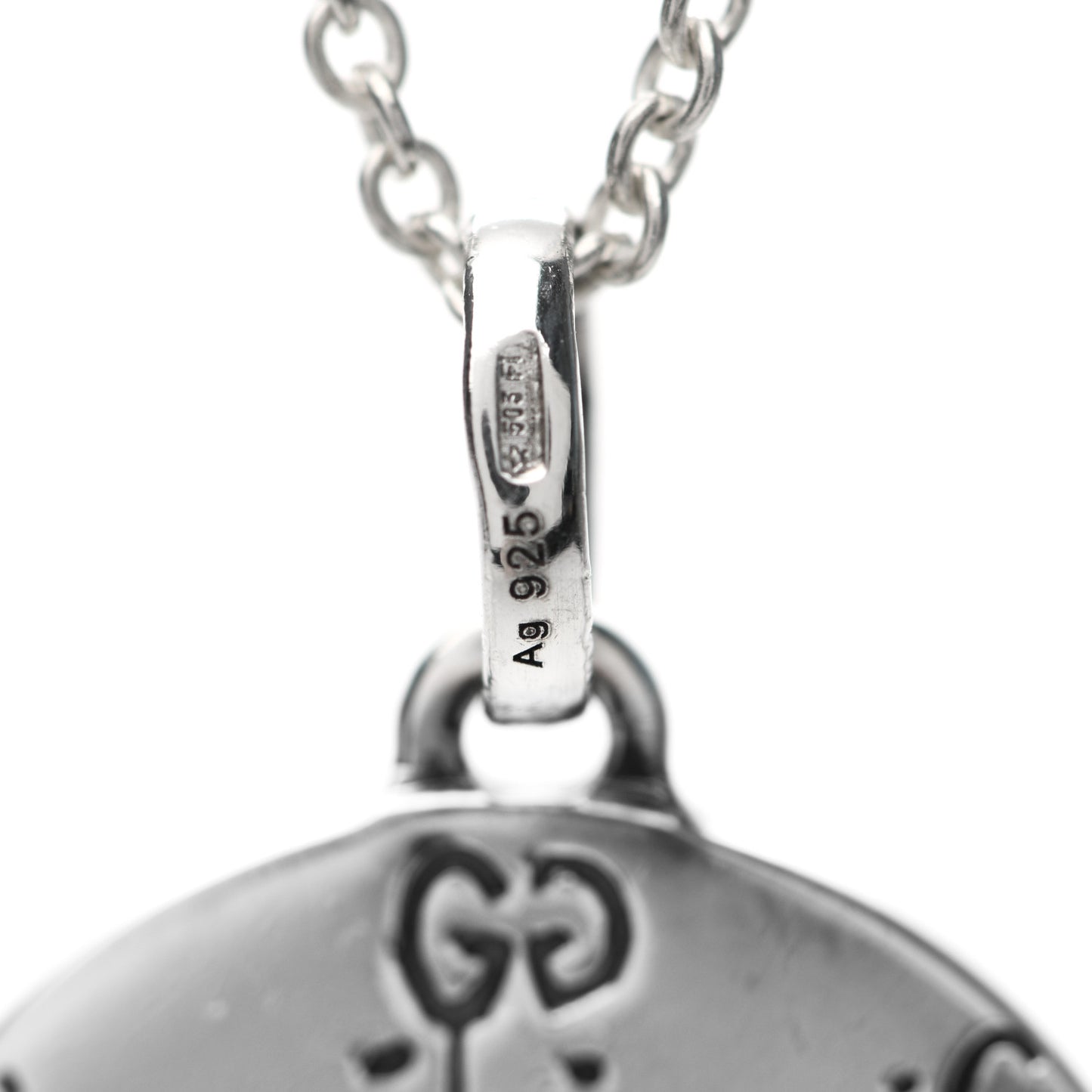 Sterling Silver Enamel Ghost Real Pendant Necklace