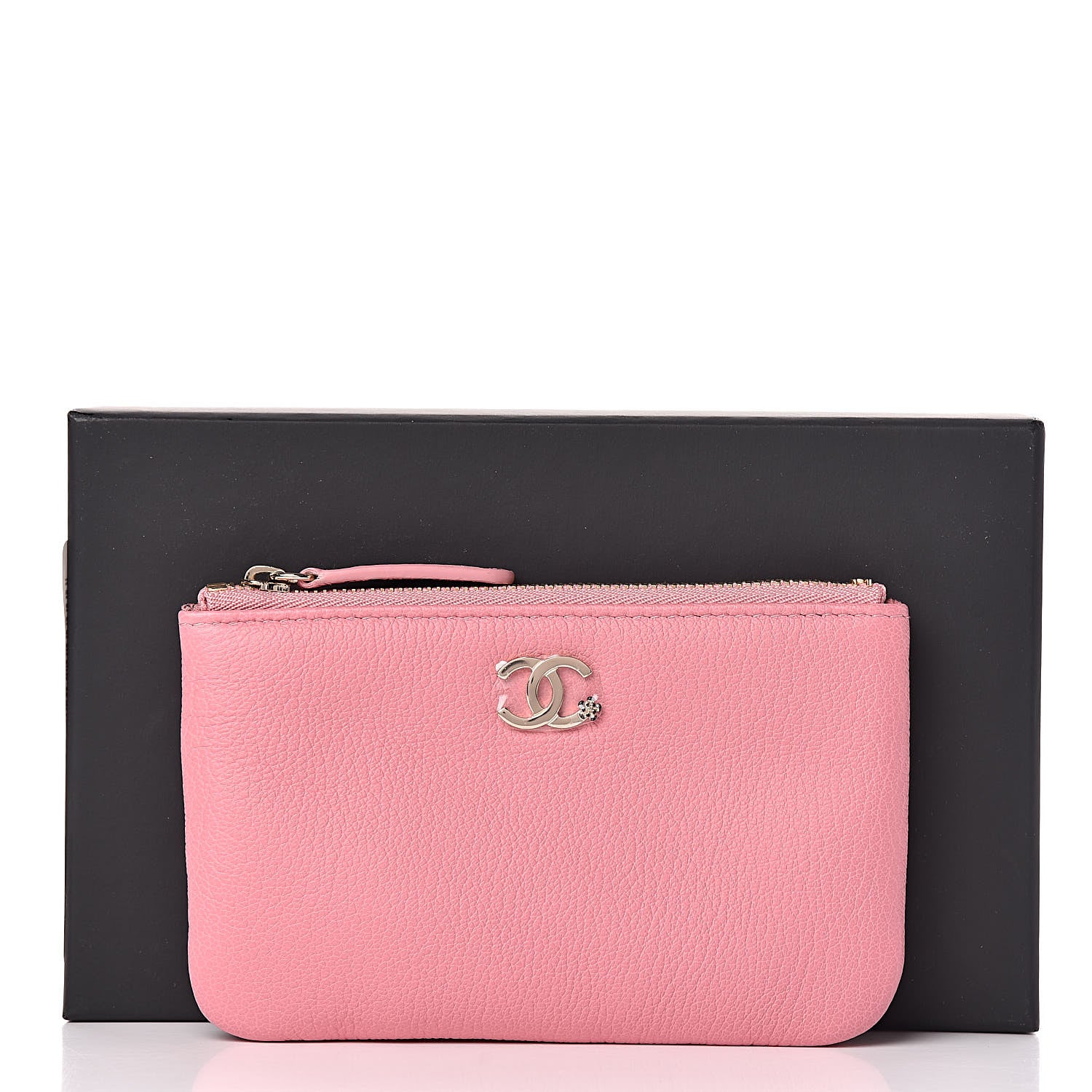Chanel Goatskin Small CC Clover Cosmetic Case Pink 8 of 8