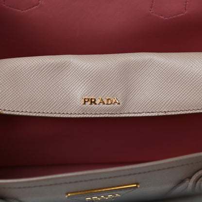 Prada Saffiano Cuir Medium Double Bag Cammeo Rosa 6 of 12